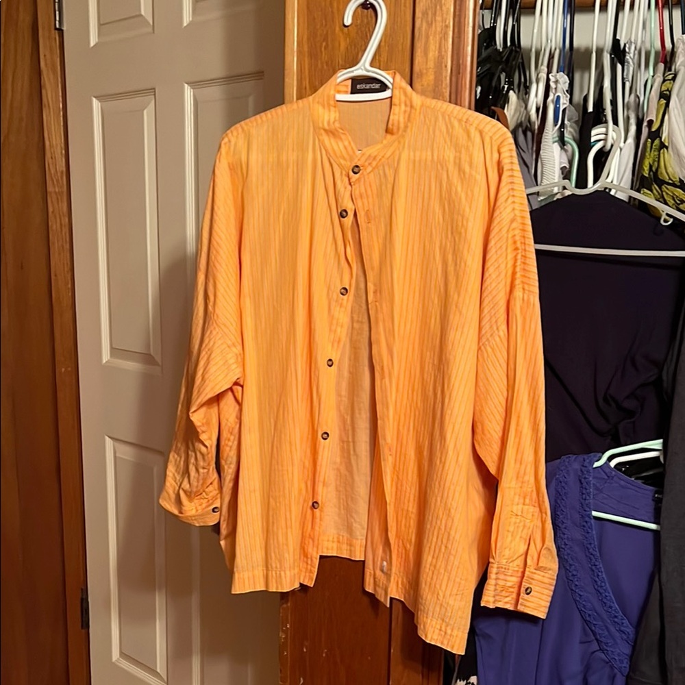 Eskander Orange Blouse Relaxed Fit Lightweight